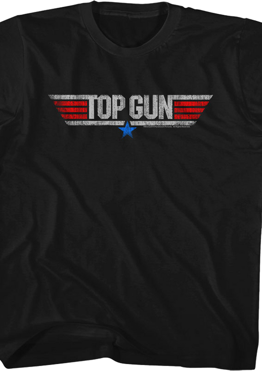 Youth Distressed Logo Top Gun Shirt - main product image