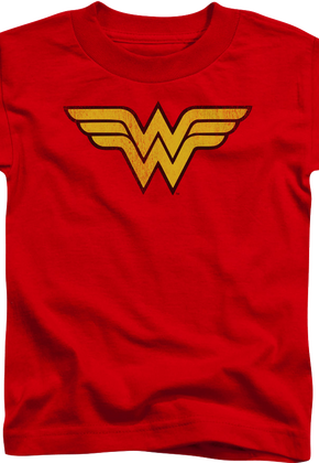 Youth Distressed Logo Wonder Woman Shirt