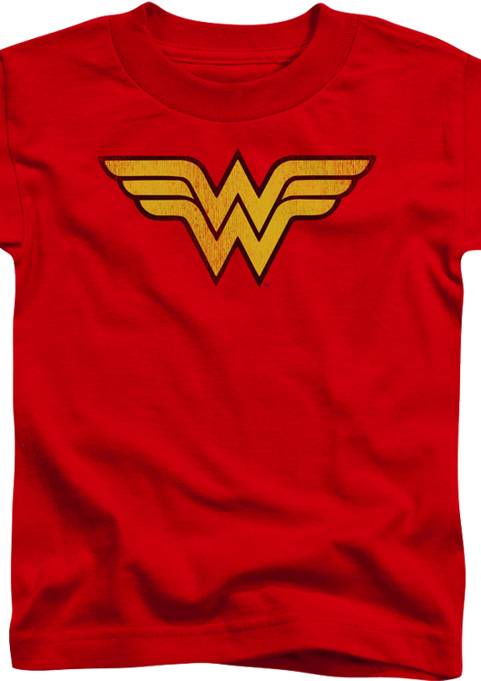 Youth Distressed Logo Wonder Woman Shirt - main product image