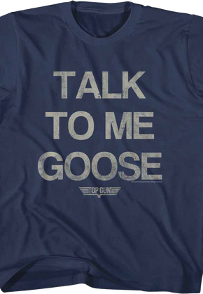 Youth Distressed Talk To Me Goose Top Gun Shirt