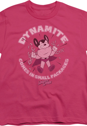 Youth Dynamite Comes In Small Packages Mighty Mouse Shirt