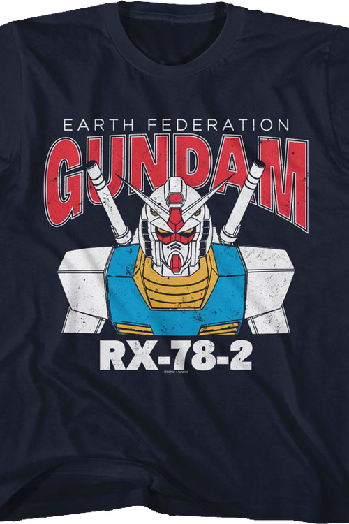 Youth Blue Earth Federation Gundam Shirtmain product image