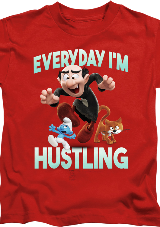 Youth Everyday I'm Hustling Smurfs Shirt - main product image