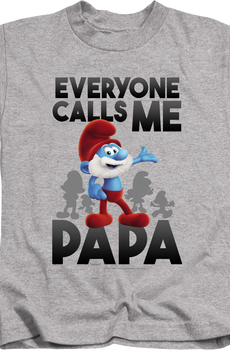 Youth Everyone Calls Me Papa Smurfs Shirt
