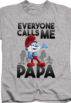 Youth Everyone Calls Me Papa Smurfs Shirt