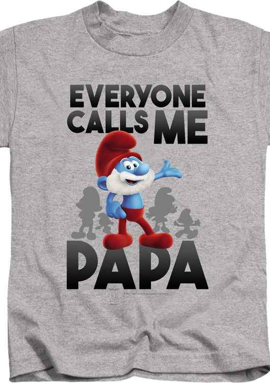 Youth Everyone Calls Me Papa Smurfs Shirt - main product image