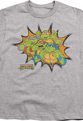 Youth Funny Faces Teenage Mutant Ninja Turtles Shirt