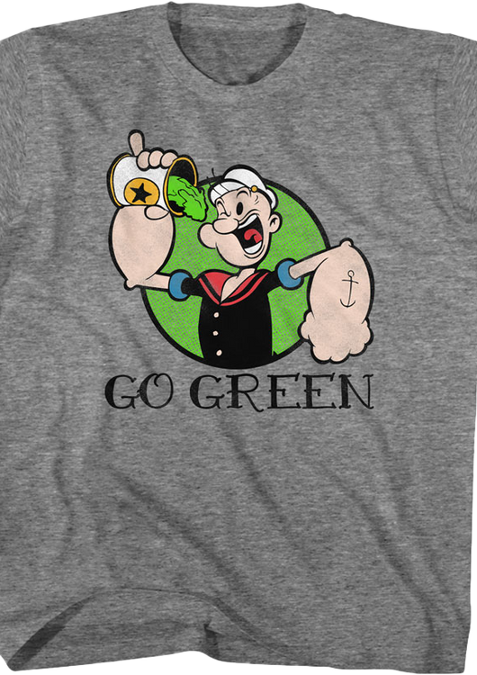 Youth Go Green Popeye Shirt - main product image