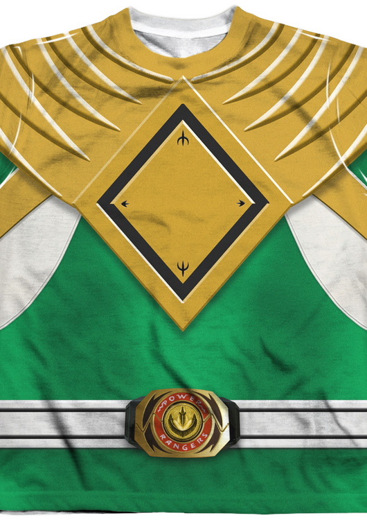 Youth Green Ranger Sublimation Costume Shirt - main product image