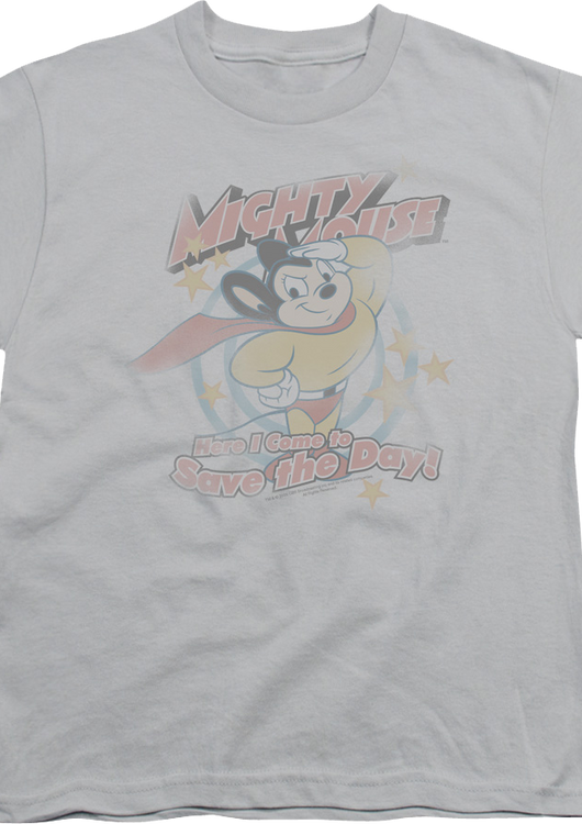 Youth Here I Come to Save the Day Mighty Mouse Shirt - main product image