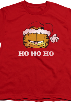Youth Ho Ho Ho Garfield Christmas Shirt