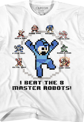 Youth I Beat The 8 Master Robots Mega Man Shirt