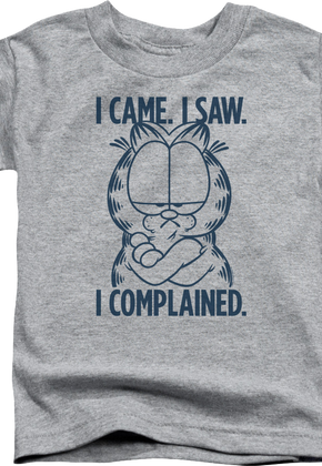 Youth I Came I Saw I Complained Garfield Shirt
