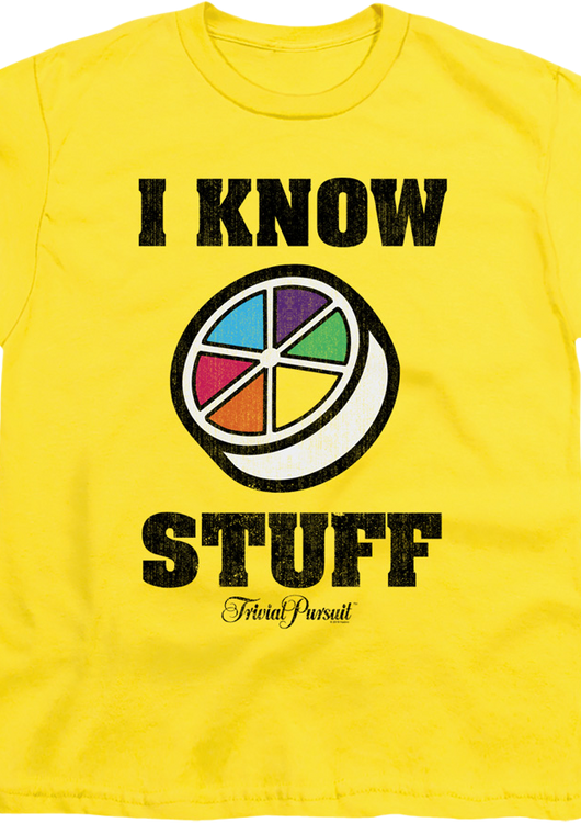 Youth I Know Stuff Trivial Pursuit Shirt - main product image