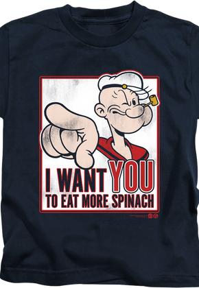 Youth I Want You To Eat More Spinach Popeye Shirt
