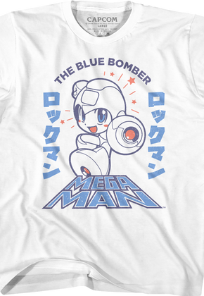 Youth Japanese Text Mega Man Shirt