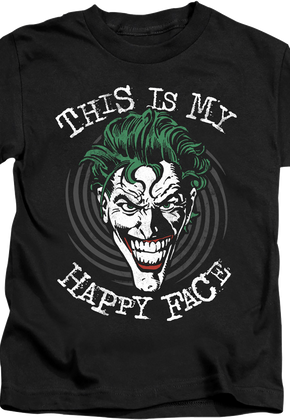 Youth Joker This Is My Happy Face DC Comics Shirt