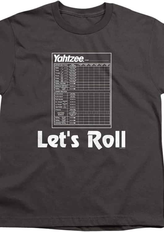 Youth Let's Roll Yahtzee Shirt - main product image