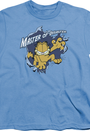 Youth Master Of Disaster Garfield Shirt