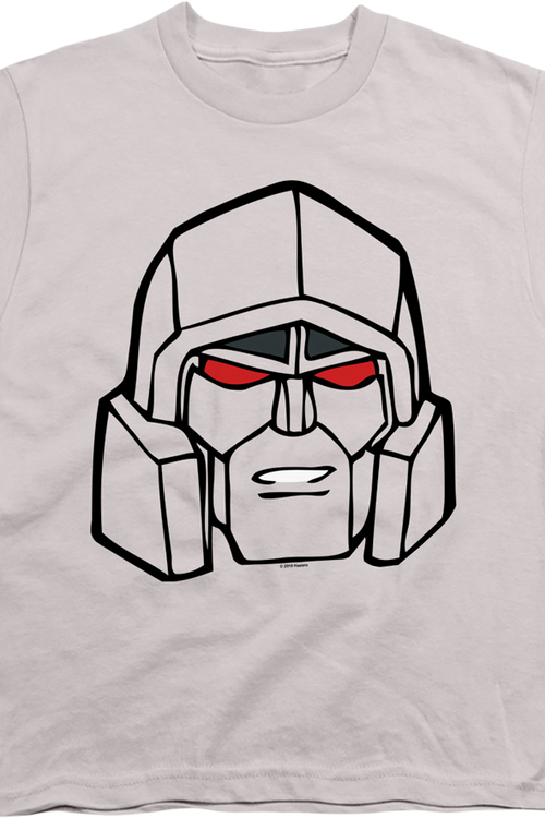 Youth Megatron Head Shot Transformers Shirtmain product image