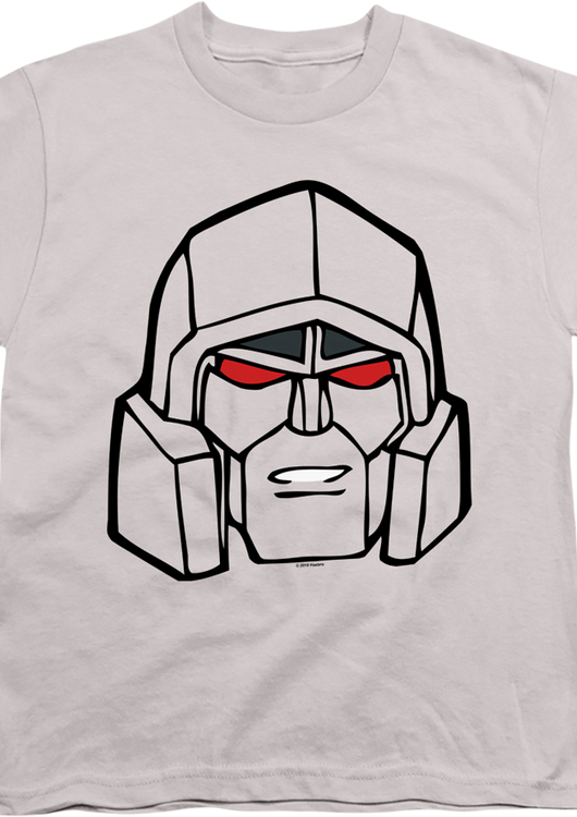 Youth Megatron Head Shot Transformers Shirt - main product image