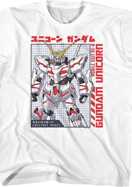 Youth Mobile Suit Gundam Unicorn Shirt - main product image