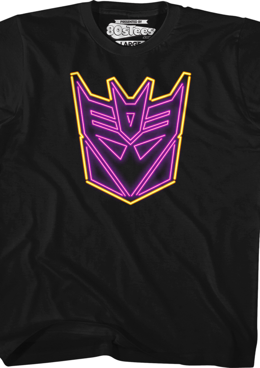 Youth Neon Decepticons Logo Transformers Shirt - main product image