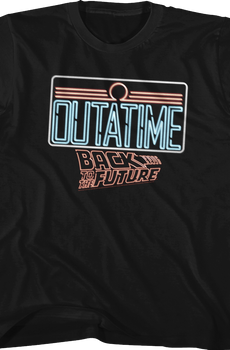 Youth Neon License Plate Back To The Future Shirt