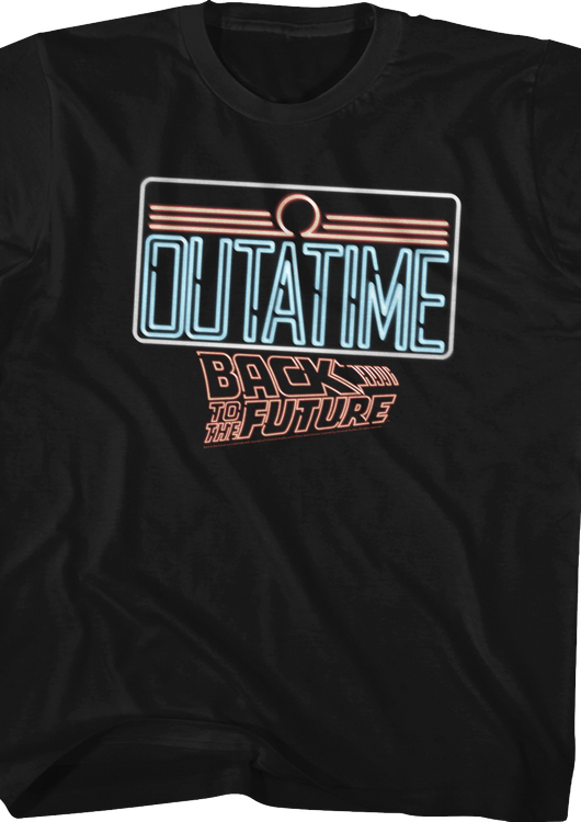 Youth Neon License Plate Back To The Future Shirt - main product image