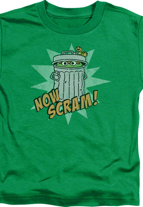 Youth Oscar The Grouch Now Scram Sesame Street Shirt