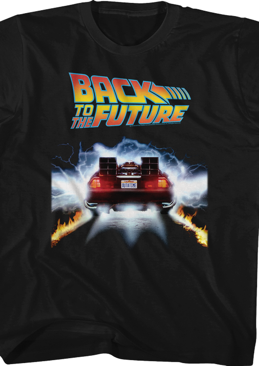 Youth OUTATIME DeLorean Back To The Future Shirt - main product image