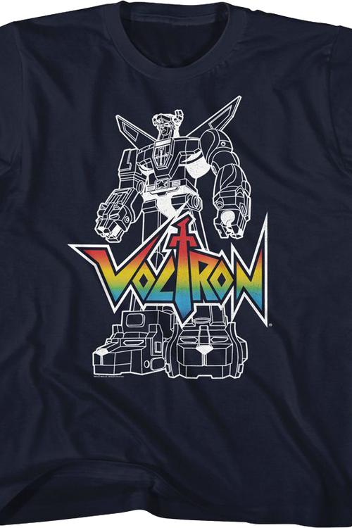 Youth Outlined Defender of the Universe Voltron Shirtmain product image