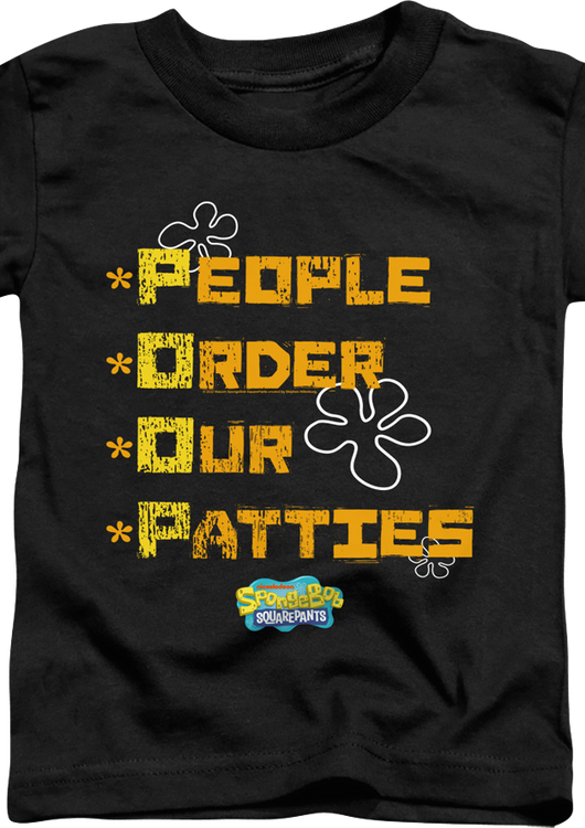 Youth People Order Our Patties SpongeBob SquarePants Shirt - main product image