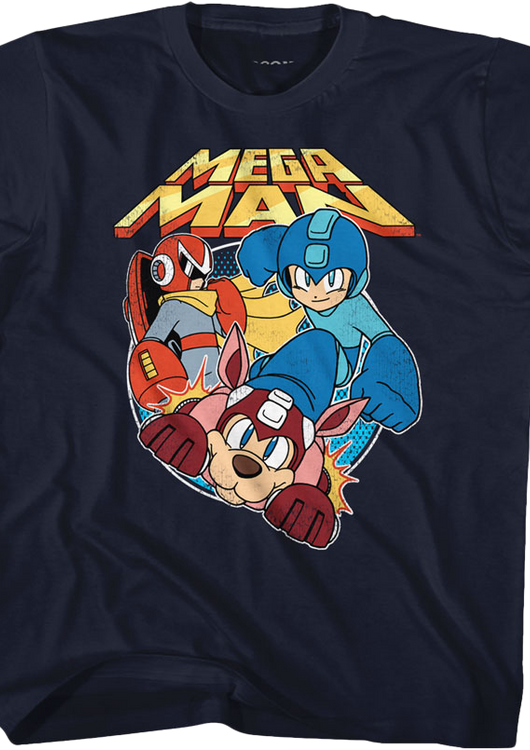 Youth Proto Man Rush and Mega Man Shirt - main product image