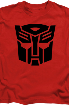 Youth Red Autobot Logo Transformers Shirt