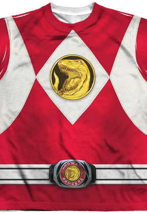 Youth Red Ranger Sublimation Costume Shirt