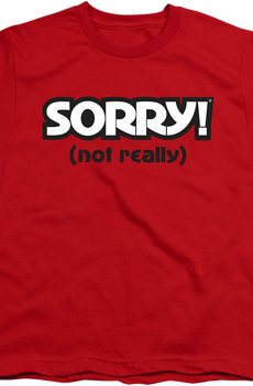 Youth Red Sorry Shirt