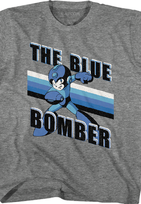 Youth Retro Blue Bomber Mega Man Shirt