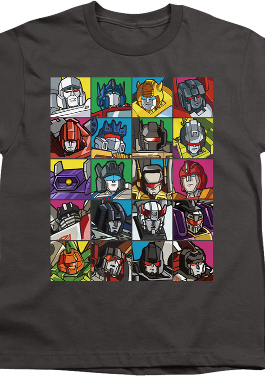 Youth Robot Collage Transformers Shirt - main product image