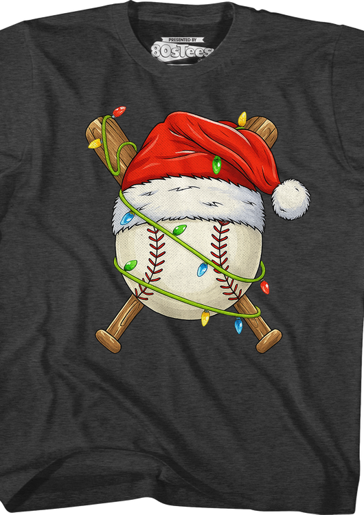 Youth Santa Baseball Shirt - main product image