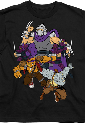Youth Shredder And Foot Clan Teenage Mutant Ninja Turtles Shirt