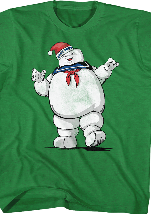 Youth Stay Puft Santa Claus Hat Real Ghostbusters Shirt - main product image
