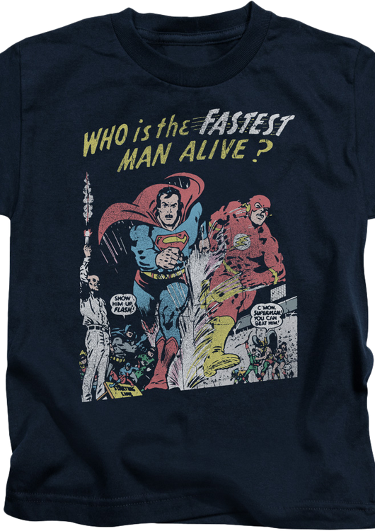 Youth Superman's Race With The Flash Shirt - main product image