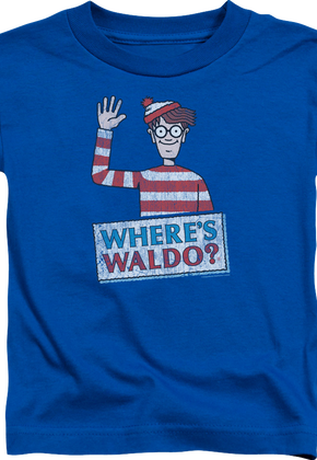 Youth Waving Where's Waldo Shirt