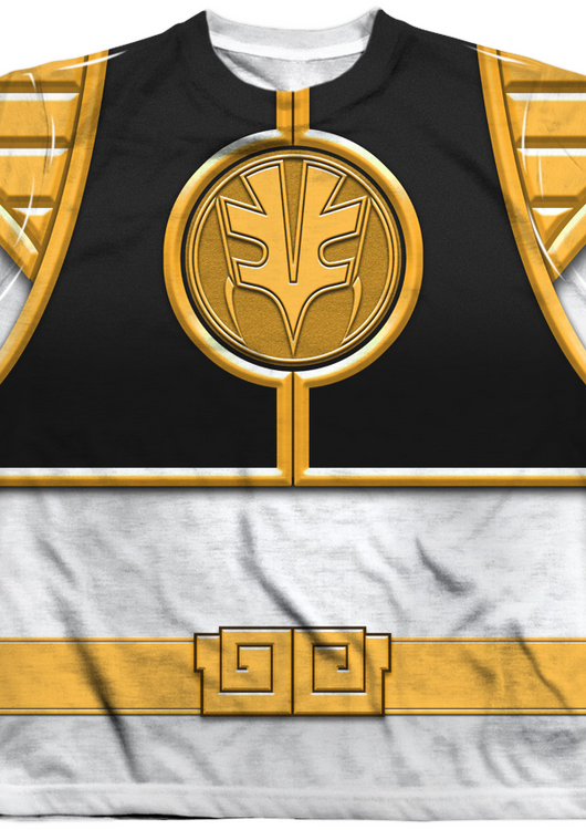 Youth White Ranger Sublimation Costume Shirt - main product image