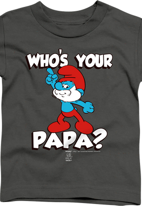 Youth Who's Your Papa? Smurfs Shirt