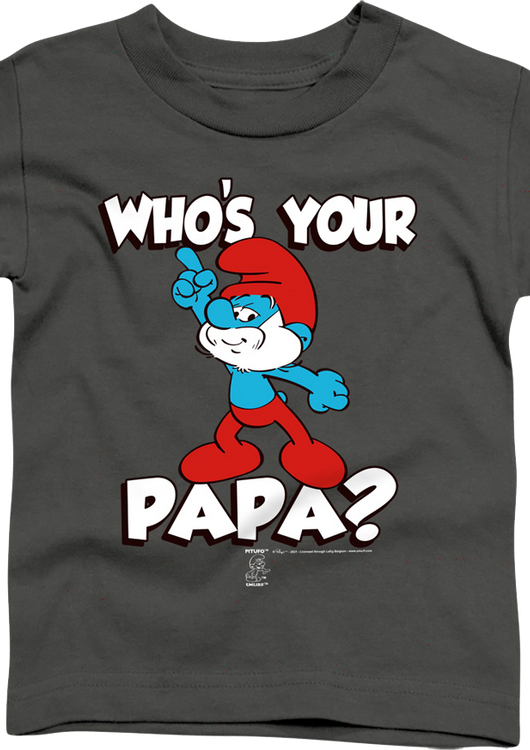 Youth Who's Your Papa? Smurfs Shirt - main product image