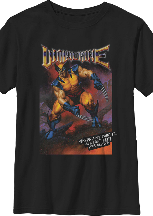 Youth Wolverine All I Got Left Are Claws Marvel Comics Shirt - main product image