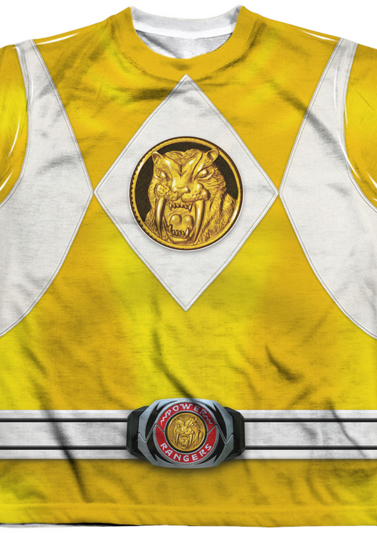 Youth Yellow Ranger Sublimation Costume Shirt - main product image