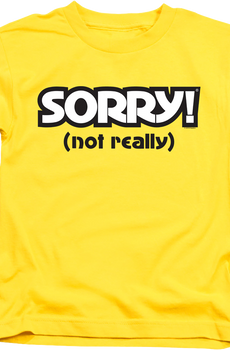 Youth Yellow Sorry Shirt
